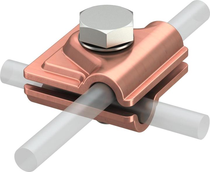 Produktbild OBO Bettermann Vertr Schnellverbinder Vario Kupfer 249 8-10 CU Art des Verbinders T-/Kreuz-/Parallel-Verbinder, Ge