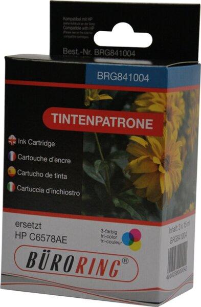 Actual product image Büroring Tintenpatrone, ersetzt HP C6578AE, 3-farbig, 3 x ca. 705 Seiten, C/M/Y