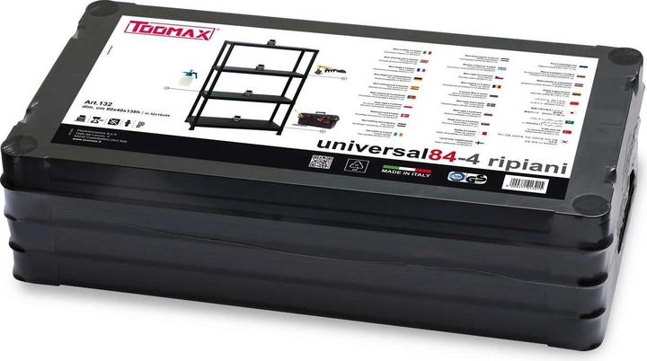 Immagine prodotto Toomax UNITÀ A 4 RIPIANI UNIVERSAL 84-4, POSTA - ART. 132 - NERO (19 x 41 x 80 cm)