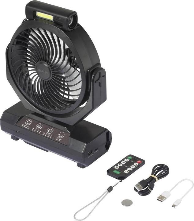 Productafbeelding Sygonix Ventilator op batterijen 4.6W (Ø) 205mm Zwart