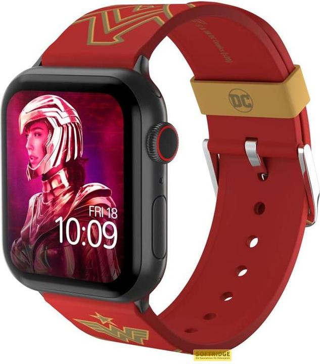 Actual product image Moby Fox DC Comics bracelet pour smartwatch Wonder Woman 1984: Crimson Armor (Silicone)