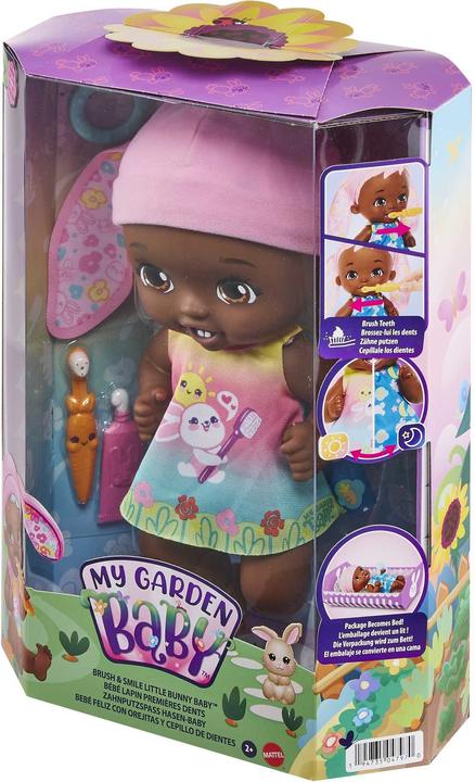 Produktbild My Garden Baby Zahnputzspass Hasen-Baby Puppe – Rosafarbener Hase