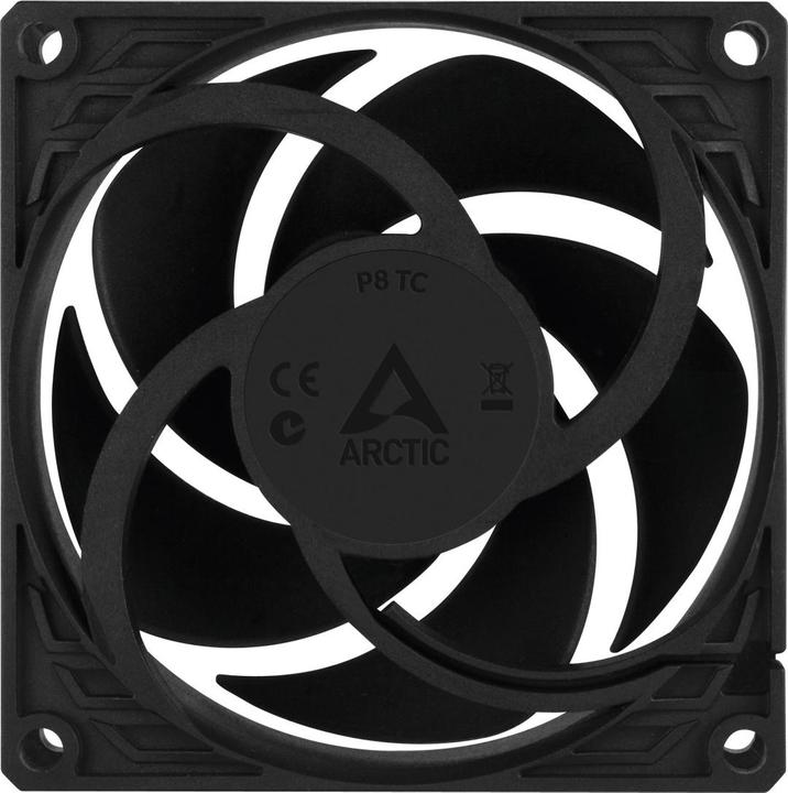 Actual product image Arctic P8 TC 80 mm fan optimized for static pressure with temperature control (80 mm, 1 x)