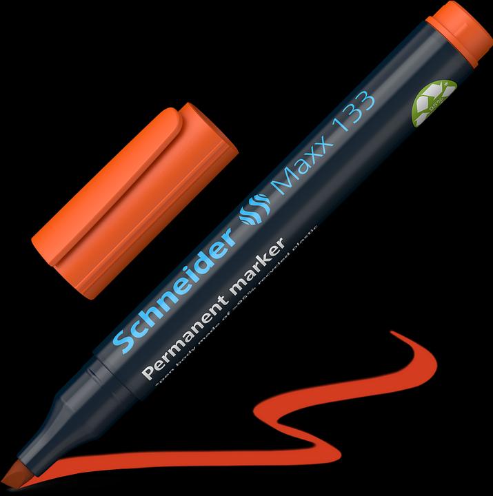 Image du produit Schneider Marqueur permanent Maxx 133, 1+4 mm, orange (Orange, 4 mm, 1 x)