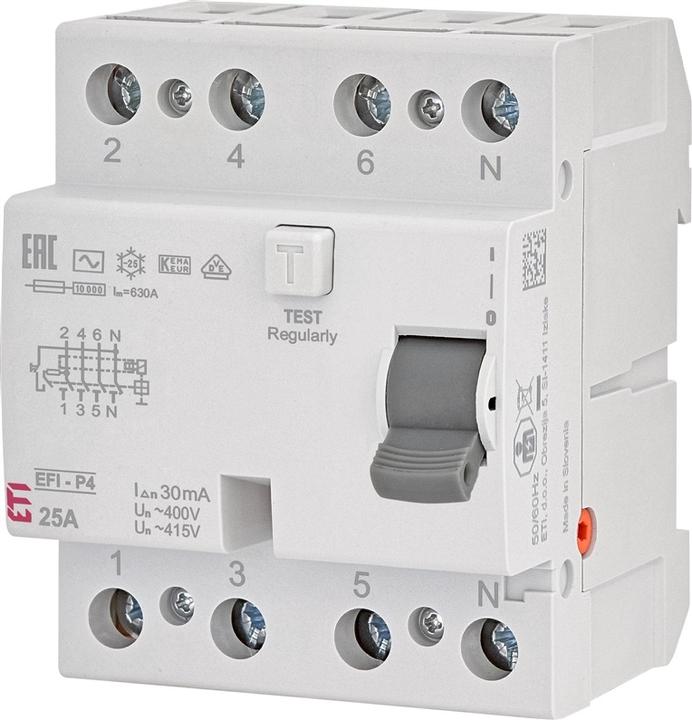 Produktbild Eti Polam RCD 4P 25A 0,03A EFI-P4 AC 25