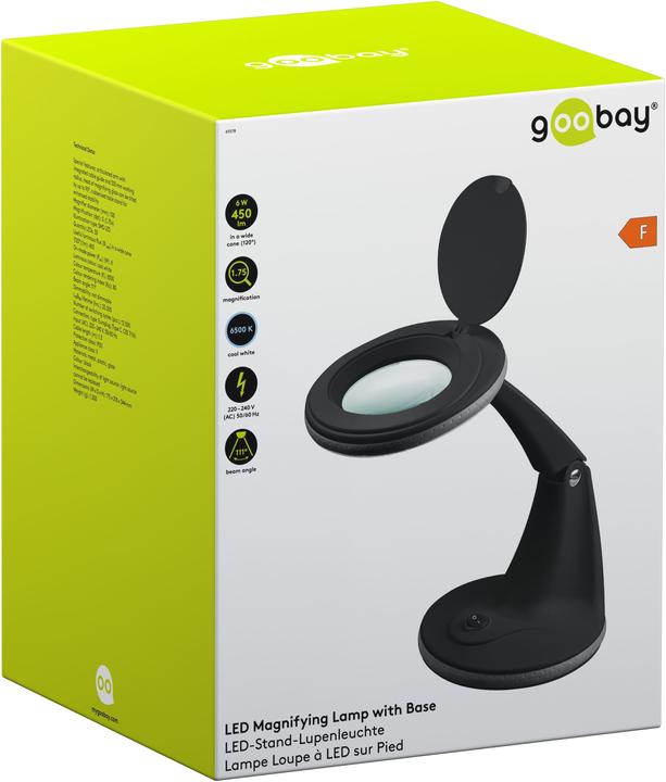 Actual product image Goobay LED stand magnifier lamp, 6 W, black