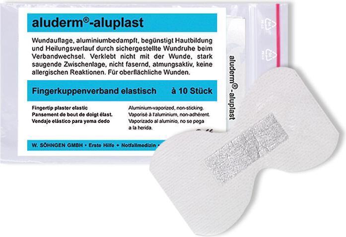 Aluderm ® Wundpflaster aluplast 4,3 x 7,2 cm (B x L) Polyestervlies aluminiumbedampft weiss 10 St./Pack. (10 x)