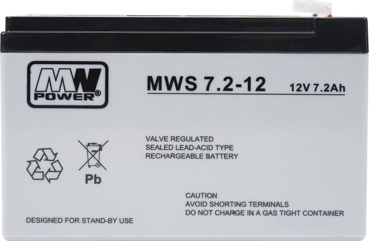 Actual product image Mw Power MWS 7.2-12 UPS battery Sealed lead acid (VRLA) 7.2 Ah