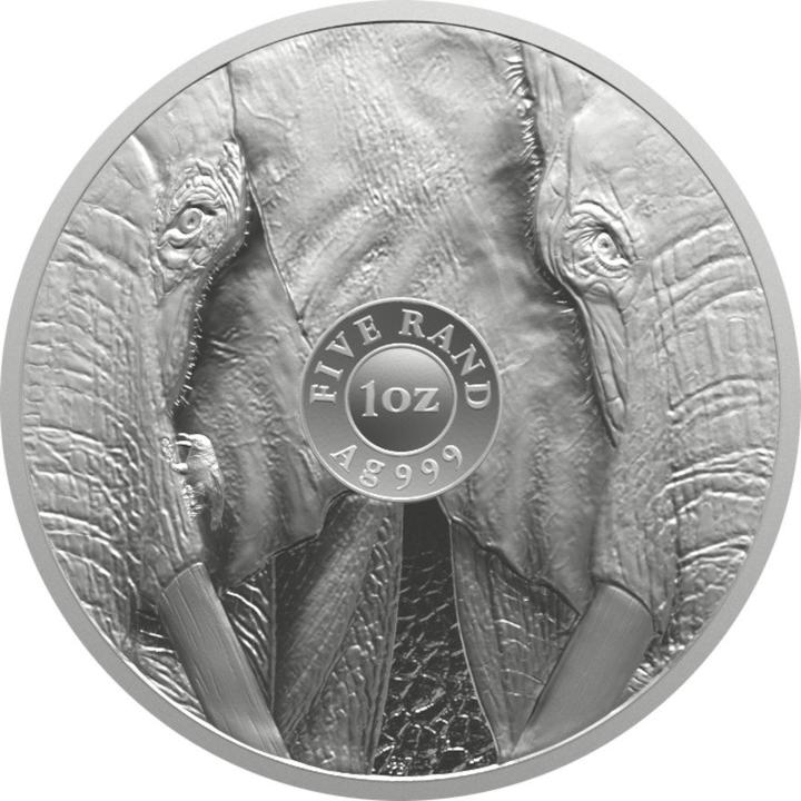 Actual product image South Africa Mint Silver Elephant 1 oz - Big Five Series III - 2024 (999, 2024)