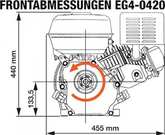 Produktbild Rotek - luftgekühlter 1-Zylinder 4-Takt 419ccm Benzinmotor, EG4-0420-5HE-V2