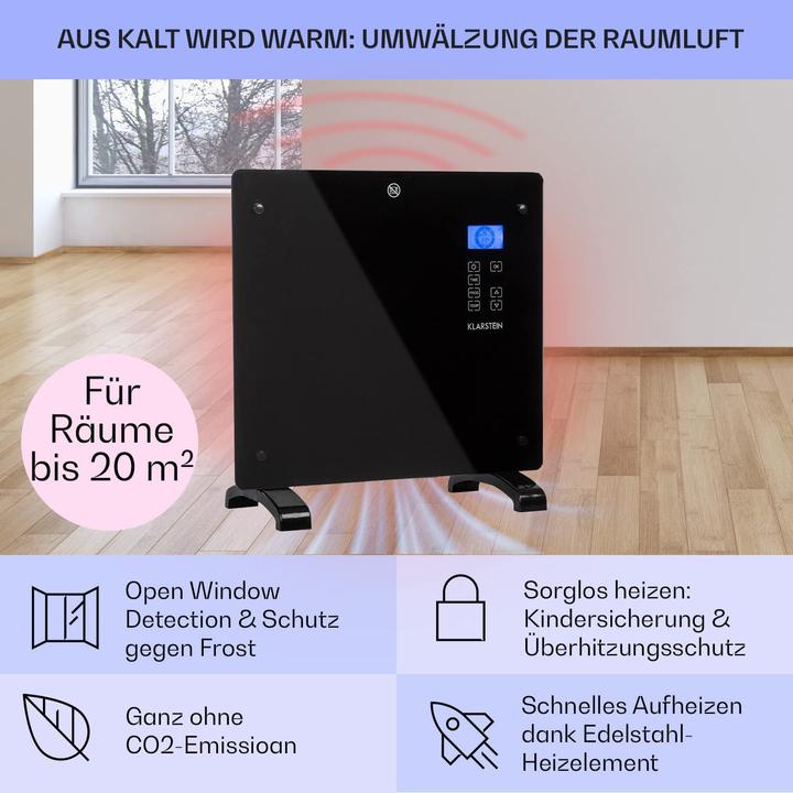Produktbild Klarstein Elektroheizung, 1000 Watts - 20 m² (1000 W)