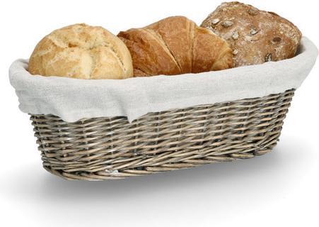 Produktbild Zeller Present Brotkorb mit Beutel, Weide/Canvas