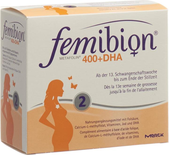 Actual product image Femibion 400+Dha (120 Piece, Pills, 128 g)