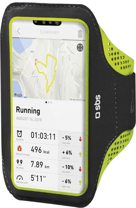SBS Fascia da braccio running XXXL per smartphone fino a 6,7" con finestra touch