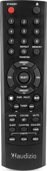 Immagine prodotto DAB radio con Bluetooth - Audizio Cannes - Stereo FM e radio con lettore cd e lettore mp3 (Lettore CD, Bluetooth, 1x 120 W)