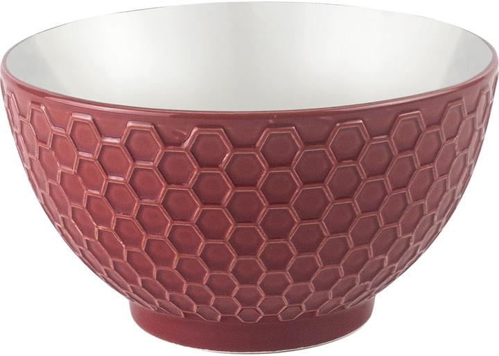Actual product image Ibili Keramikschale klein Hexagon red 13,4 cm Für Suppen, Eintöpfe, Müsli und Salate (1 x)
