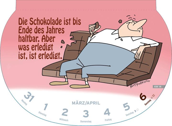 Actual product image Heye Picture Calendar Silly Sayings (21 x 29 cm, Hardcover, German)