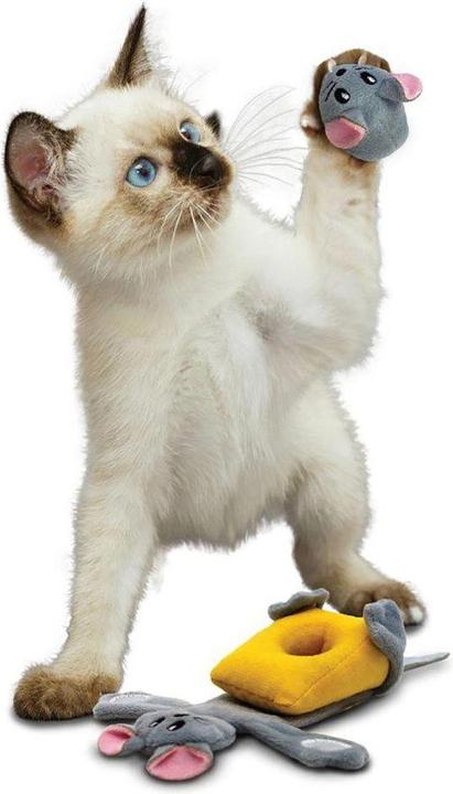 Produktbild KONG Cat Pull-A-Partz Cheezy 5,7X6,3X23Cm (Spielmaus Katze)