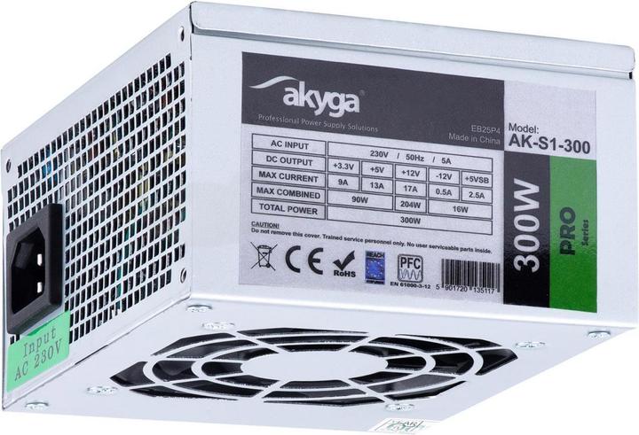 Akyga Power supply PRO AK-S1-300 (300 W, Passive, 80 mm) (300 W)