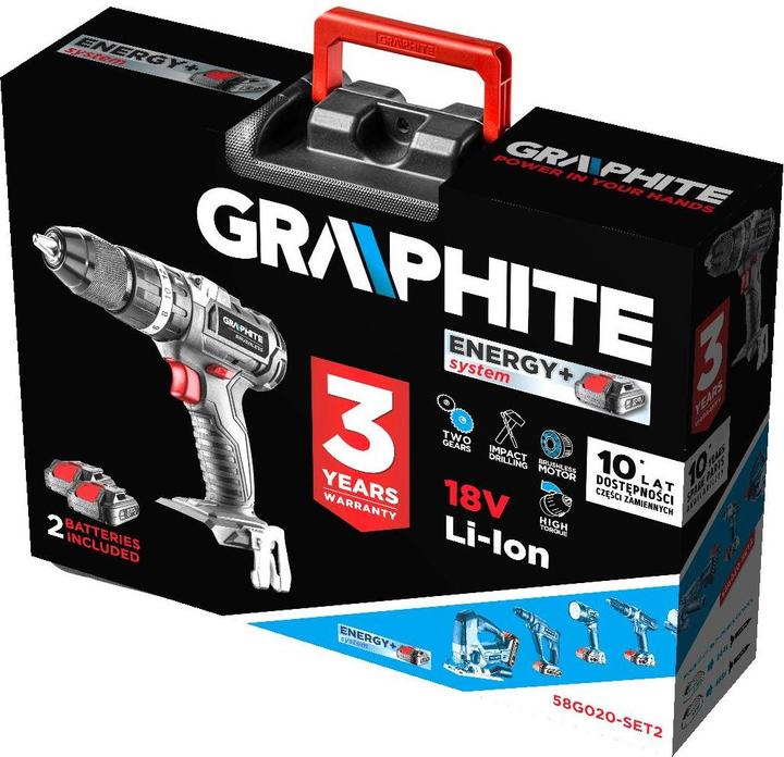 Produktbild Graphite 58G020-SET2 drill 18 V 2 x 2 Ah battery (Akkubetrieb)