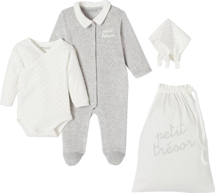 Vertbaudet Bio-Kollektion: 6-teiliges Geschenk-Set für Neugeborene mit Recycling-Polyester
