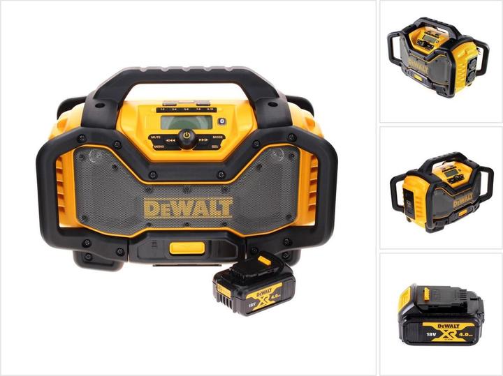 Image du produit DeWalt DCR 027 N Radio sans fil DAB+ 10,8-18,0 V + 1x batterie 4,0 Ah - sans chargeur (DAB+ DAB, FM, Bluetooth)