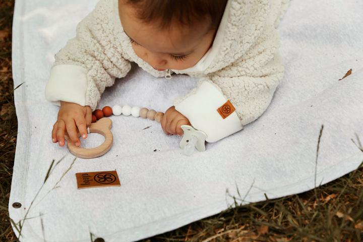 Actual product image Cloby Teddy Blanket Blanket Grey (95 x 75 cm)