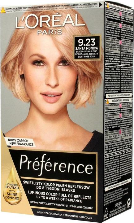 Produktbild L'Oréal Paris L'Oreal Paris Recital Preference Hair Dye 9.23 Pure Rose (9.23 Pure Rose)