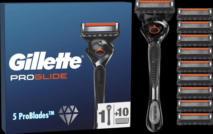 Produktbild Gillette PROGLIDE, 10 blades + handle, ECOM