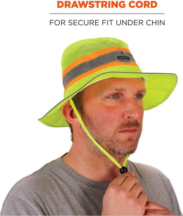Image du produit Ergodyne Chapeau de soleil rafraîchissant Ranger Chill-Its 8935MF Hi-Vis, citron vert, taille S/M (S, M)
