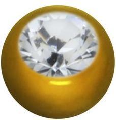 Bijouteria 1.2mm Piercing-Kugel (Chirurgenstahl 316L, Kristall)