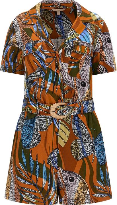 Guess kleid damen gue cindy linen romper (S)
