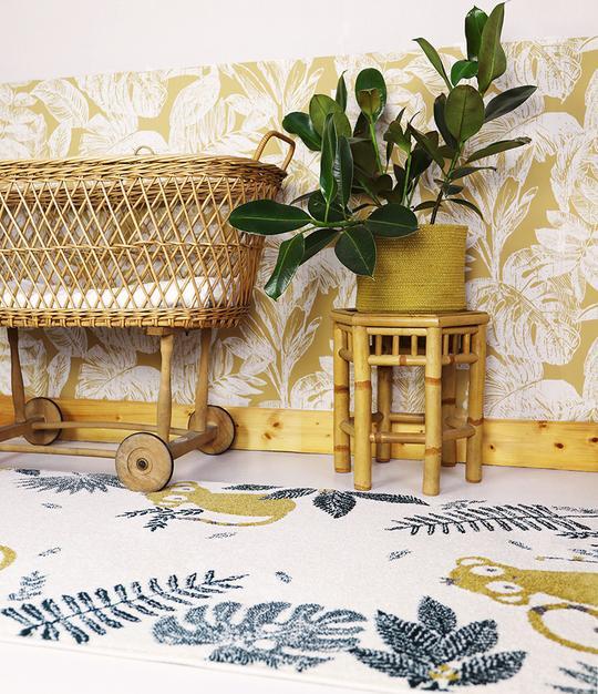 Image du produit Nattiot Tapis Monkey Paradise Miel (120 x 170 cm)