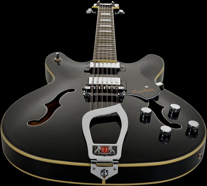 Image du produit Hagstrom Guitare électrique, Viking DLX, Black Gloss, 12 cordes (Guitare électrique)