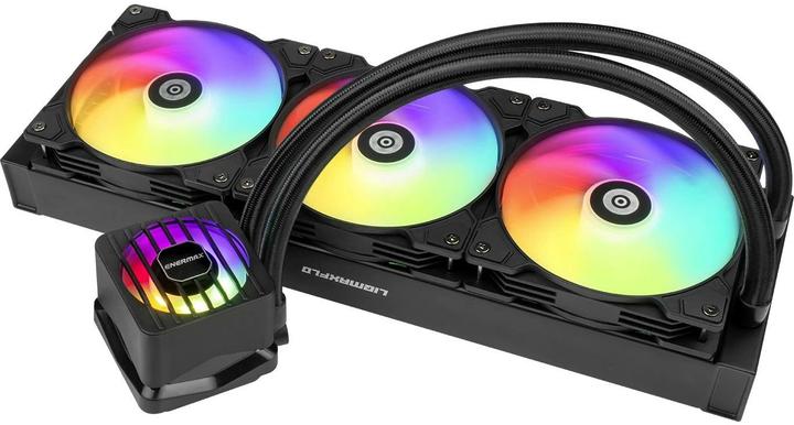 Actual product image Enermax LIQMAXFLO 360mm CPU AIO liquid cooler - Xtreme double chamber pump - VRM water block ARGB