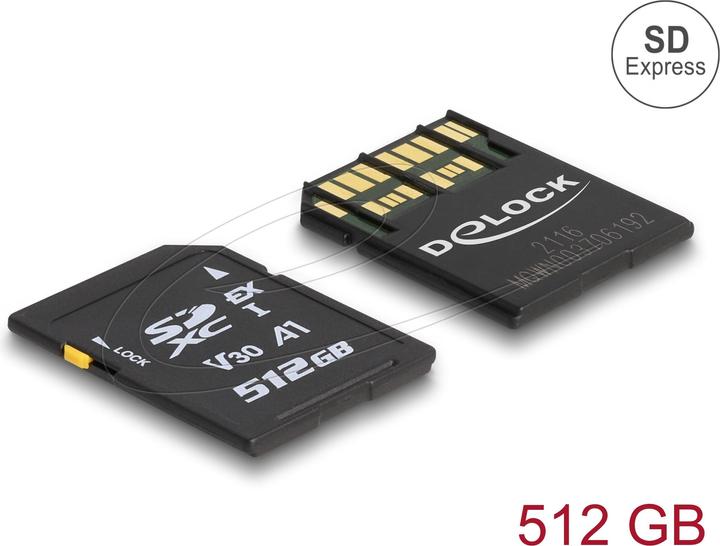 Produktbild Delock SD Express Speicherkarte 512 GB (512 GB, microSDXC, U3, UHS-I)