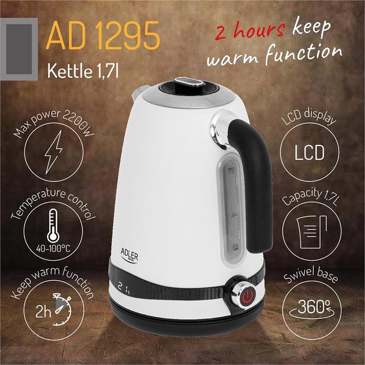 Produktbild Adler AD Wasserkocher (1.70 l, EU-Stecker)
