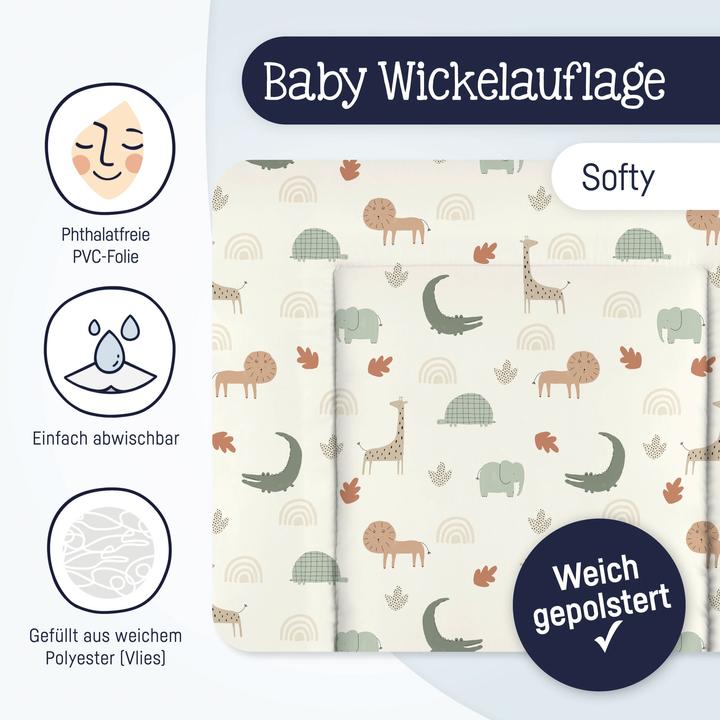 Produktbild Julius Zöllner Wickelauflage "Softy", Wild Friends Allover