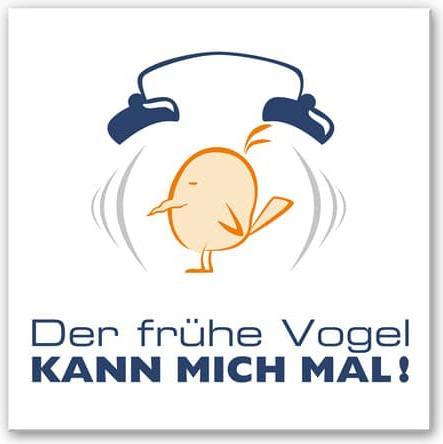 Produktbild Trenddeko Der frühe Vogel kann mich mal 2 (50 x 50 cm)
