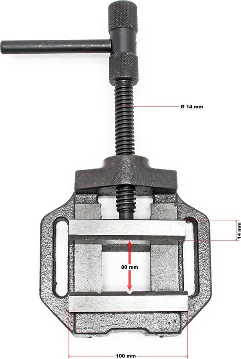 Produktbild Wiltec Maschinenschraubstock 100mm Schraubstock Werkstatt Bohrmaschinenschraubstock (100 mm)