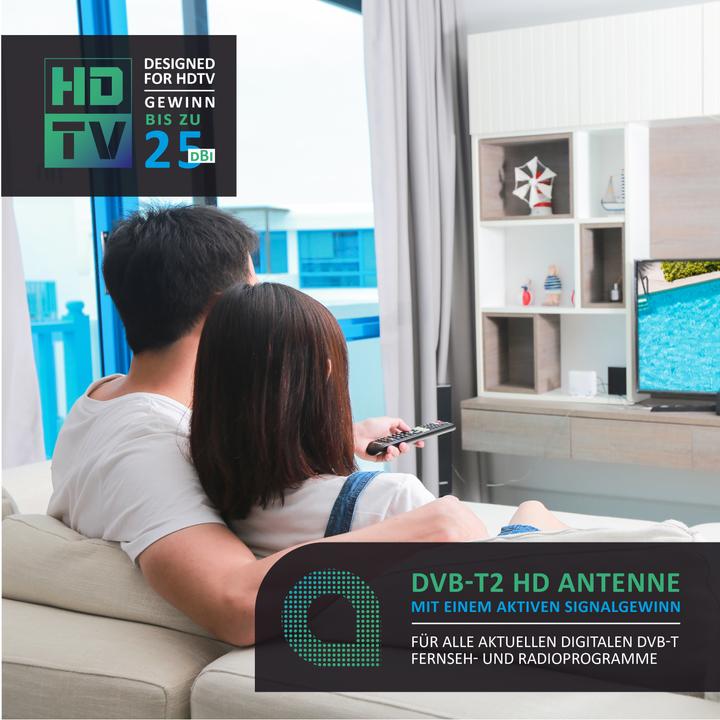 Actual product image Aplic DVB-T2 HD antenna active (Monopole antenna, 25 dB, DVB-T / -T2)