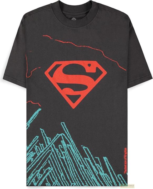 Actual product image Difuzed Superman - Dark Grey son of Krypton Men's Loose Fit T-shirt - XL (XL)