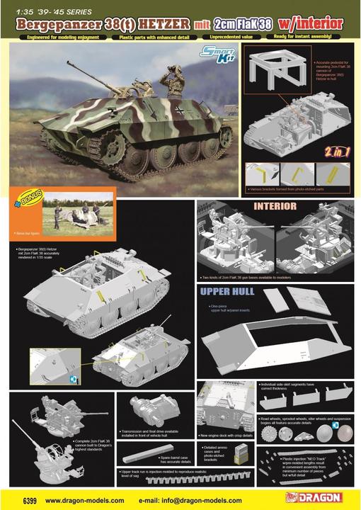 Image du produit 1:35 Char de dépannage 38(t) Hetzer 2cm FlaK38