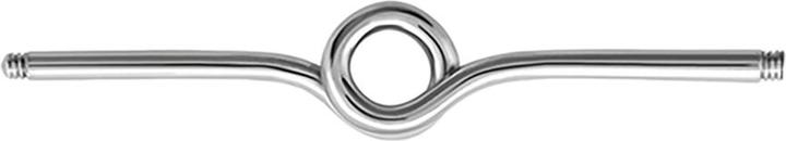 Star Piercing Barbell-Stab silber Schleife (ohne Messing, Chirurgenstahl 316L)