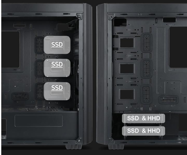 Produktbild Gembird Fornax K500 ATX-Computergehäuse Midi-Tower Schwarz (mATX, ITX, ATX, E-ATX)