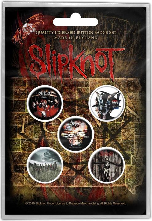 Slipknot Alben AnsteckerSet 5erPack Kunststoff Metall