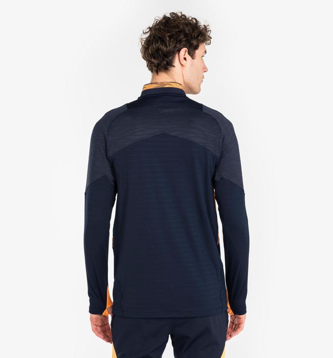 Immagine prodotto Kipsta Calcio donna/uomo 1/2 Zip - CLR blu navy/arancio (M)