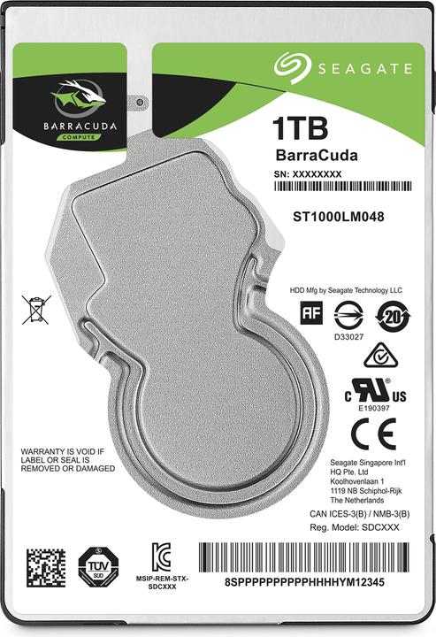Actual product image Seagate BarraCuda (1 TB, 2.5", SMR)