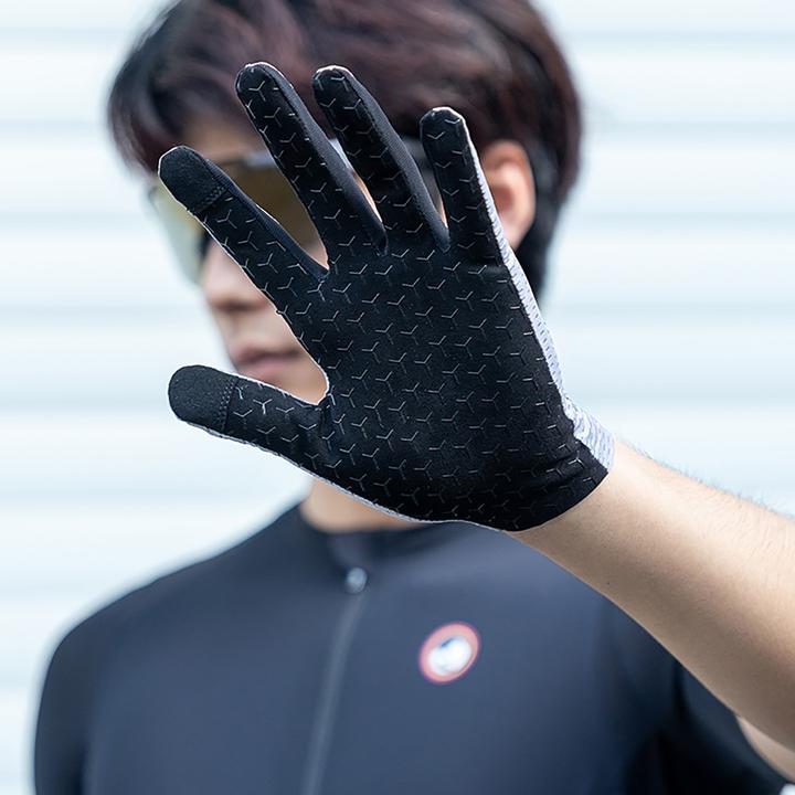 Actual product image Rockbros Breathable Full Finger Cycling Gloves, Size: S - Green (S)