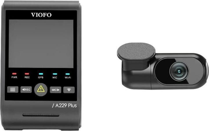 Productafbeelding Viofo A229 Plus 2CH - Dubbele dashcam (Batterij, Ingebouwd display, Bluetooth, WiFi, GPS-ontvanger, Versnellingssensor, Ingebouwde microfoon, 2K)